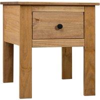 Berkfield Home Bedside Cabinet 46x40x57 cm Pine Panama Range in Brown | Size: 46 x 40 x 57 cm