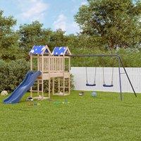Berkfield Home Outdoor Playset Solid Wood Pine in Brown