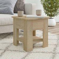 Berkfield Home Coffee Table Sonoma Oak 40x40x42 cm Engineered Wood in Brown | Size: 40 x 40 x 42 cm