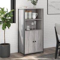 Berkfield Home Highboard Grey Sonoma 62x36x121.5 cm Engineered Wood