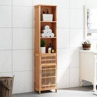 Berkfield Home Bathroom Cabinet 42x29x182 cm Solid Wood Walnut in Brown | Size: 42 x 29 x 182 cm