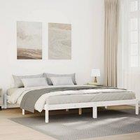 Berkfield Home Extra Long Bed Frame without Mattress White 200x210 cm Solid Wood Pine