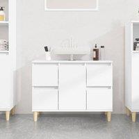 Berkfield Home Sink Cabinet White 80x33x60 cm Engineered Wood | Size: 80 x 33 x 60 cm