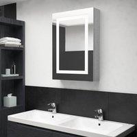 Berkfield Home LED Bathroom Mirror Cabinet Concrete Grey 50x13x70 cm | Size: 50 x 13 x 70 cm