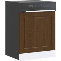Berkfield Home Dishwasher Panel Porto Brown Oak 60x1.5x67 cm Engineered Wood