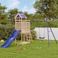 Berkfield Home Outdoor Playset Solid Wood Pine in Brown