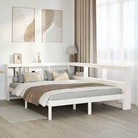 Berkfield Home Bookcase Bed without Mattress White 140x190 cm Solid Wood Pine