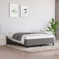 Berkfield Home Bed Frame Dark Grey 135x190 cm Double Fabric