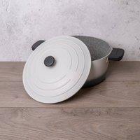MasterClass Cast Aluminium Casserole Dish with Handle Covers, Ombre Grey, 5L in Grey
