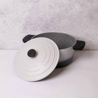 MasterClass 2pc Cast Aluminium Casserole Dish Set, Ombre Grey, 4L & 5L in Grey