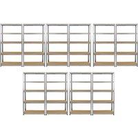 Monstershop Monster Racking 10 x Galwix Galvanised Steel Shelves, 90cm Wide in Silver