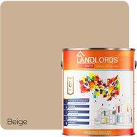LANDLORDS PAINT Masonry Paint - 5L - Weatherproof Exterior Wall Paint in Beige
