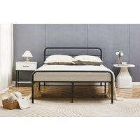 Crazy Price Beds Ltd Eva Black Metal Bed Frame with Curved Headboard | Size: Small Double
