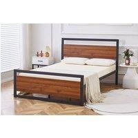 Crazy Price Beds Ltd Cresswell Metal & Wooden Bed in Black | Size: King