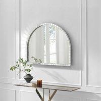 FurnitureboxUK Disco Large Glam Overmantel Arch Wall Mirror in Clear