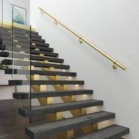 Rothley Satin Brass Premium Easy Install Indoor Modern Stair Handrail Kit 3.6m in Bronze