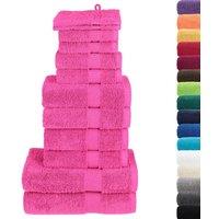 Berkfield Home 12 Piece Premium Towel Set SOLUND Pink 600 gsm