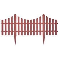 Berkfield Home 17 pcs Lawn Dividers 10 m Brown
