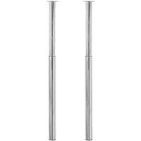Berkfield Home 2 Telescopic Table Legs Chrome 710 mm-1100 mm in Silver