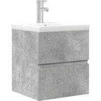 Berkfield Home 2 Piece Bathroom Furniture Set Concrete Grey Engineered Wood