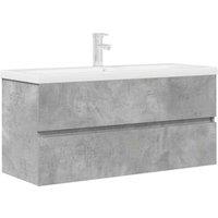 Berkfield Home 2 Piece Bathroom Furniture Set Concrete Grey Engineered Wood