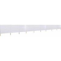 Berkfield Home 9-panel Wind Screen Fabric 1200x160 cm Sand White