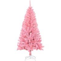 Berkfield Home Artificial Christmas Tree with Stand Pink 150 cm PVC
