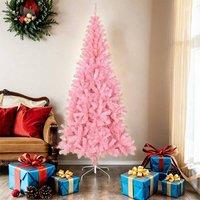 Berkfield Home Artificial Christmas Tree with Stand Pink 180 cm PVC