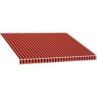 Berkfield Home Awning Top Sunshade Canvas Orange & Brown 400x300 cm