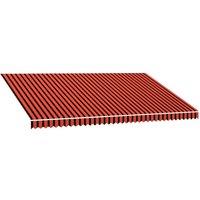 Berkfield Home Awning Top Sunshade Canvas Orange & Brown 500x300 cm