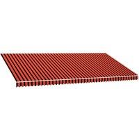 Berkfield Home Awning Top Sunshade Canvas Orange & Brown 600x300 cm