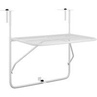 Berkfield Home Balcony Table White 60x40 cm Steel