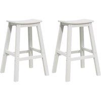 Berkfield Home Bar Stools 2 pcs White HDPE