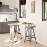 Berkfield Home Bar Table Legs T-Shaped 2 pcs White 50x35x(90-91) cm Steel
