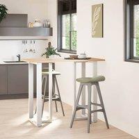 Berkfield Home Bar Table Legs T-Shaped 2 pcs White 60x35x(110-111) cm Steel