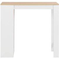 Berkfield Home Bar Table with Shelf White 110x50x103 cm | Size: 110 x 50 x 103 cm