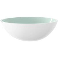 Berkfield Home Basin Glass 50x37x14 cm White | Size: 50 x 37 x 14 cm