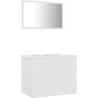 Berkfield Home Bathroom Furniture Set White Engineered Wood