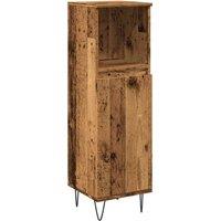 Berkfield Home Bathroom Cabinet Old Wood 30x30x100 cm Engineered Wood in Brown | Size: 30 x 30 x 100 cm