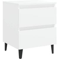 Berkfield Home Bed Cabinet White 40x35x50 cm Engineered Wood | Size: 40 x 35 x 50 cm