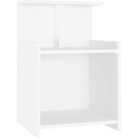 Berkfield Home Bed Cabinet White 40x35x60 cm Engineered Wood | Size: 40 x 35 x 60 cm