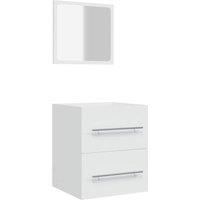 Berkfield Home Bathroom Cabinet with Mirror White 41x38.5x48 cm Engineered Wood