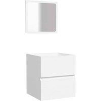 Berkfield Home Bathroom Cabinet with Mirror White Engineered Wood