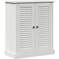 Berkfield Home Bathroom Cabinet with Storage White Solid pine wood