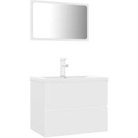 Berkfield Home Bathroom Furniture Set White Engineered Wood