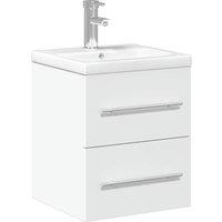 Berkfield Home Bathroom Sink Cabinet with Built-in Basin White