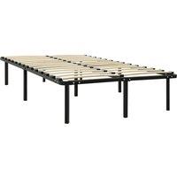 Berkfield Home Bed Frame Black Metal 120x200 cm | Size: Small Double