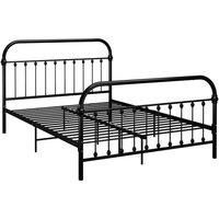 Berkfield Home Bed Frame Black Metal 120x200 cm | Size: Small Double