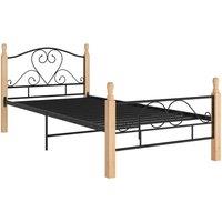 Berkfield Home Bed Frame Black Metal 90x200 cm