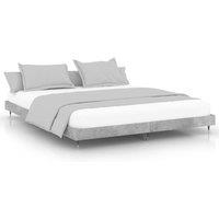 Berkfield Home Bed Frame Concrete Grey 200x200 cm Engineered Wood